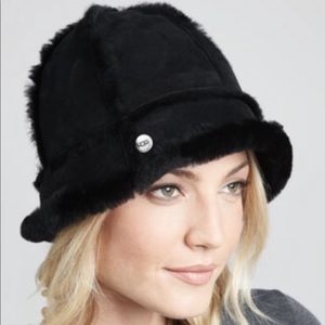 Ugg Black Hat fur lined